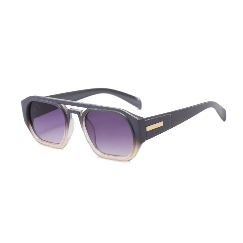 Personality Trend Simple Style Classic Style Solid Color Pc Polygon Full Frame Women's Sunglasses