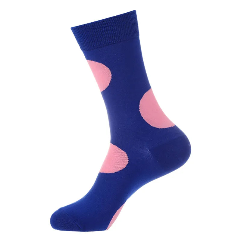 Men's Cute Streetwear Rabbit Smile Face Cotton Jacquard Crew Socks 10 Pairs Per Pack