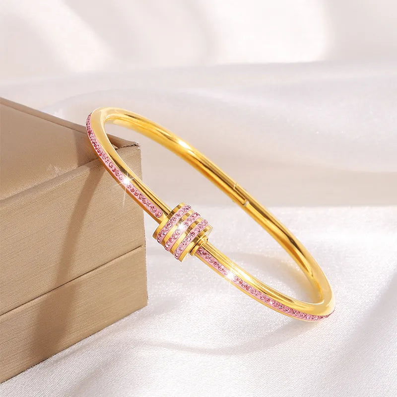 Casual Simple Style Classic Style Heart Shape 304 Stainless Steel Bangle In Bulk