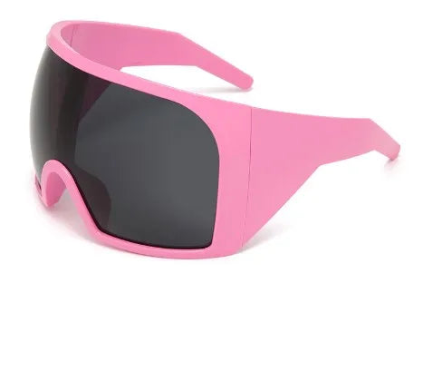 streetwear solid color pc special-shaped mirror full frame men's sunglasses