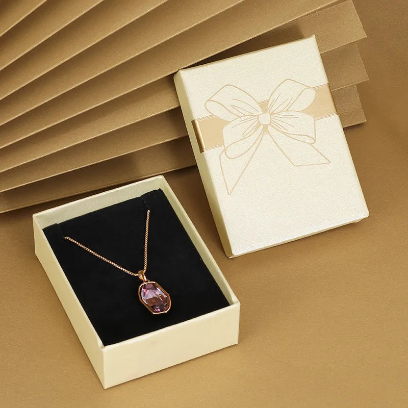 fashion bow knot paper jewelry boxes 1 piece