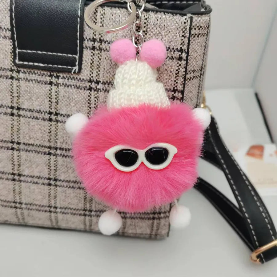 Plush elf spot imitation Rex rabbit fur elf bag pendant plush hook key chain Rex rabbit fur pendant New