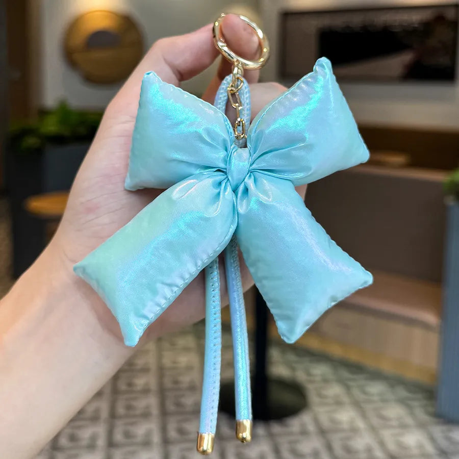 Cute Metal Keychain Pendant Beaded Bookbag Girl's Bag Charm  Style Cartoon Design Half Handmade Flower