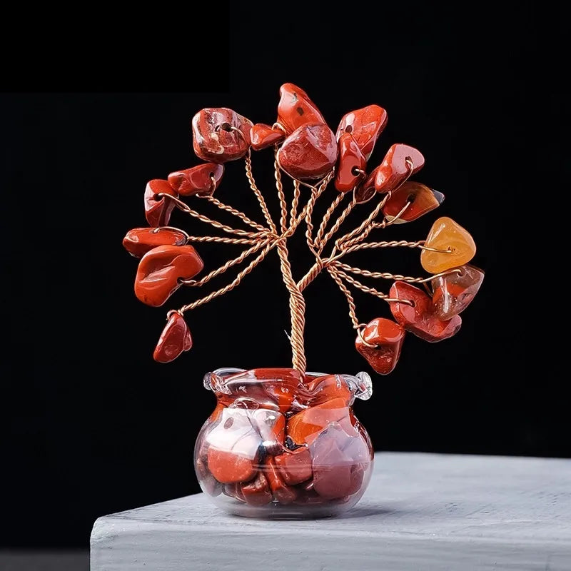 Elegant Tree Crystal Ornaments Artificial Decorations