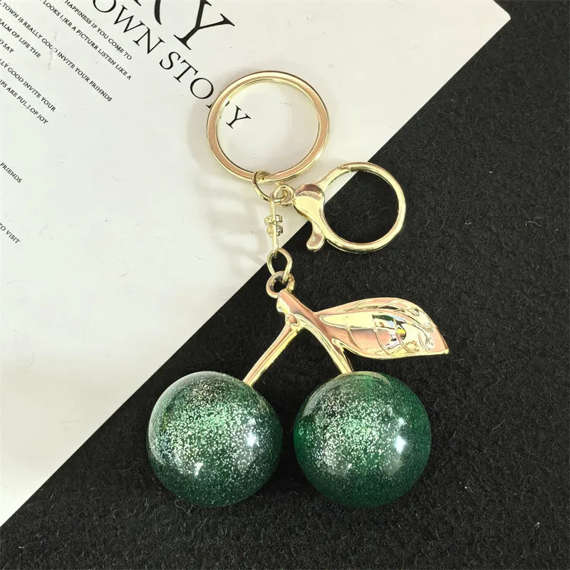 1 Piece Cute Modern Style Cherry Alloy Resin Women's Bag Pendant Keychain
