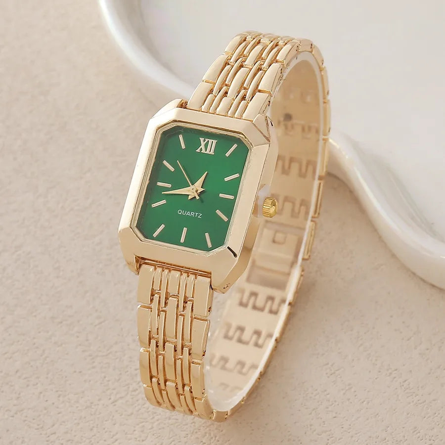 Fashionable Minimalist Square Quartz Women's Watch Stainless Steel Band Luxury Sensation Ladies Wristwatch Elegant Timepiece