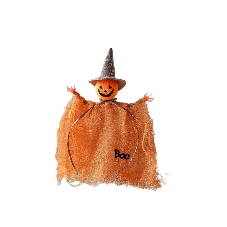 New Halloween Decorative Net Pumpkin Ghost Witch Doll Hanging Ornament For Party Props House Of Horrors Decoration
