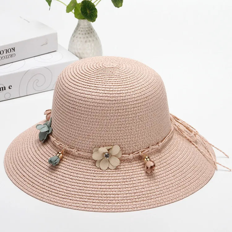 Women's Simple Style Bow Knot Bowknot Flat Eaves Bucket Hat