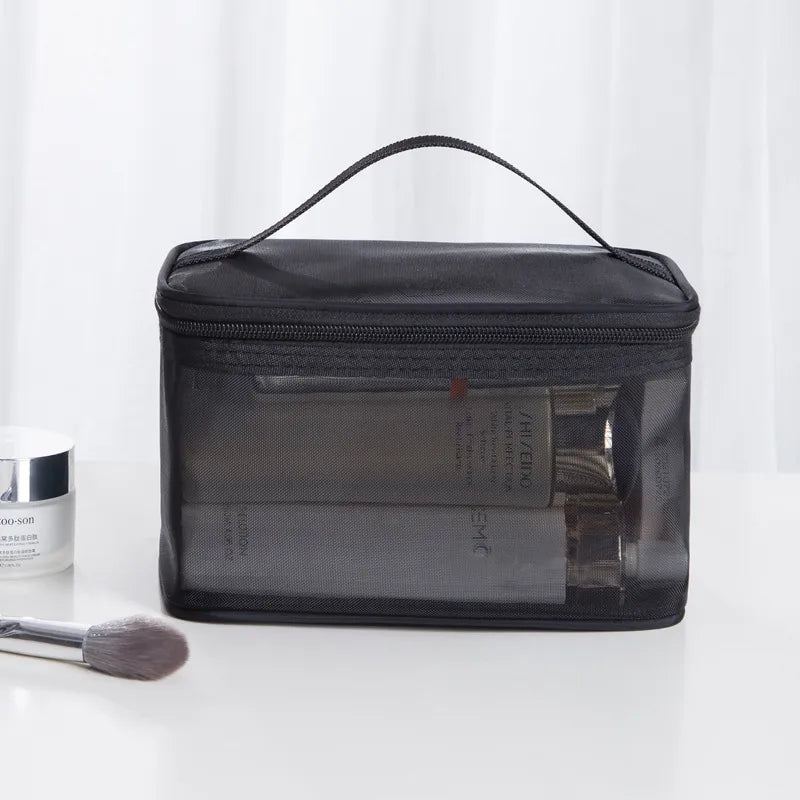 grid visual large multi-functional travel cosmetic storage bag
