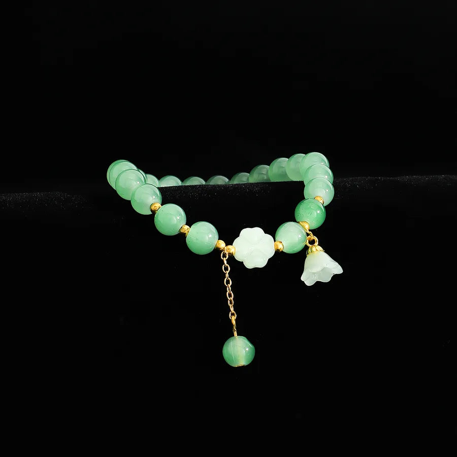 Elegant Classical Four Leaf Clover Butterfly Alloy Glass Beaded Bracelets Wholesale