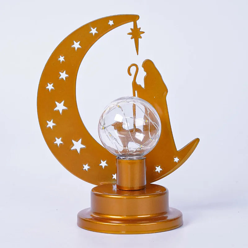 Casual Romantic Moon Iron Indoor Family Gathering Party Night Lights Led Lights Night Lights