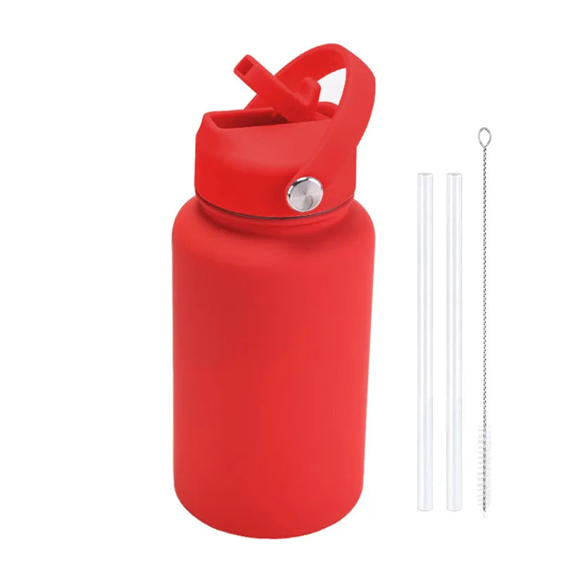 casual solid color stainless steel water bottles