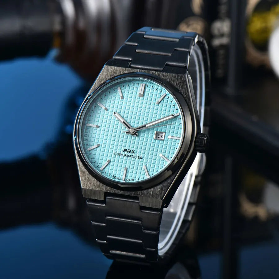 Business Classic Style Color Block Solid Color Horseshoe Buckle Quartz Men's Watches