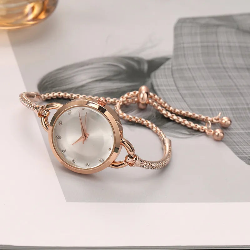 Simple Style Geometric Jewelry Buckle Quartz Women's Watches