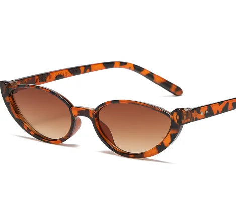 Beach Modern Style Geometric Leopard Ac Cat Eye Full Frame Women's Sunglasses