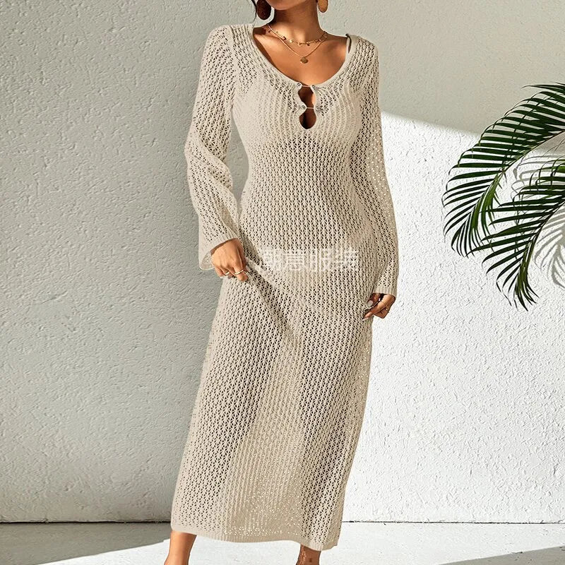 Women's Solid Color Sexy Cover Ups