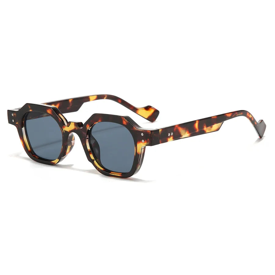 simple style streetwear solid color pc polygon  full frame men's sunglasses