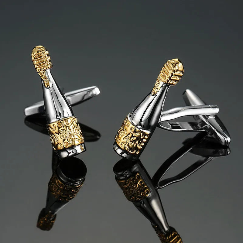 simple style leaf flower copper plating unisex cufflinks 1 pair