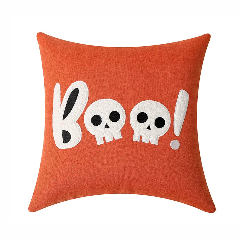 Halloween Ghost Cushion Covers Living Room Sofa Pillow Office Chair Pad Cartoon Anime Simple Style Ghostly Spooky Decor