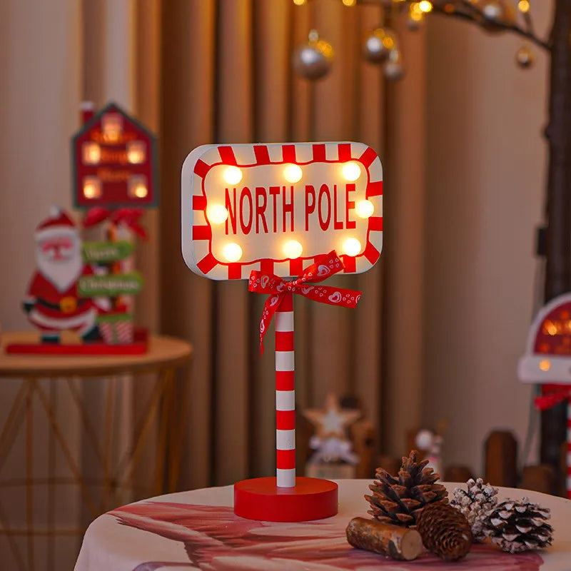 Christmas Cartoon Style Fruit Wood Party Lightings