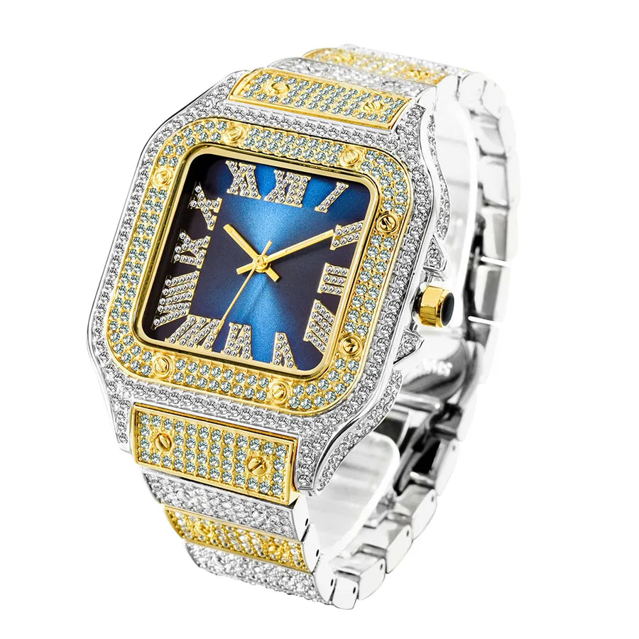 Fashion Geometric Butterfly Double Snap Quartz Men's Watches