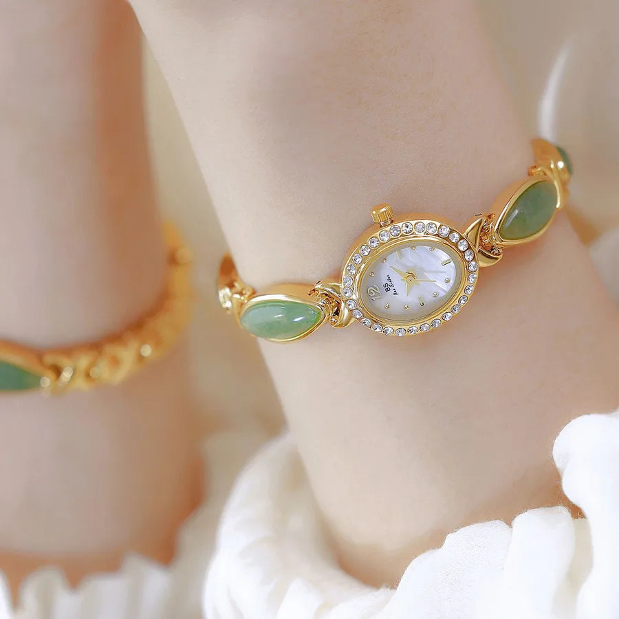 Elegant Classic Style Solid Color Jewelry Buckle Quartz Watch