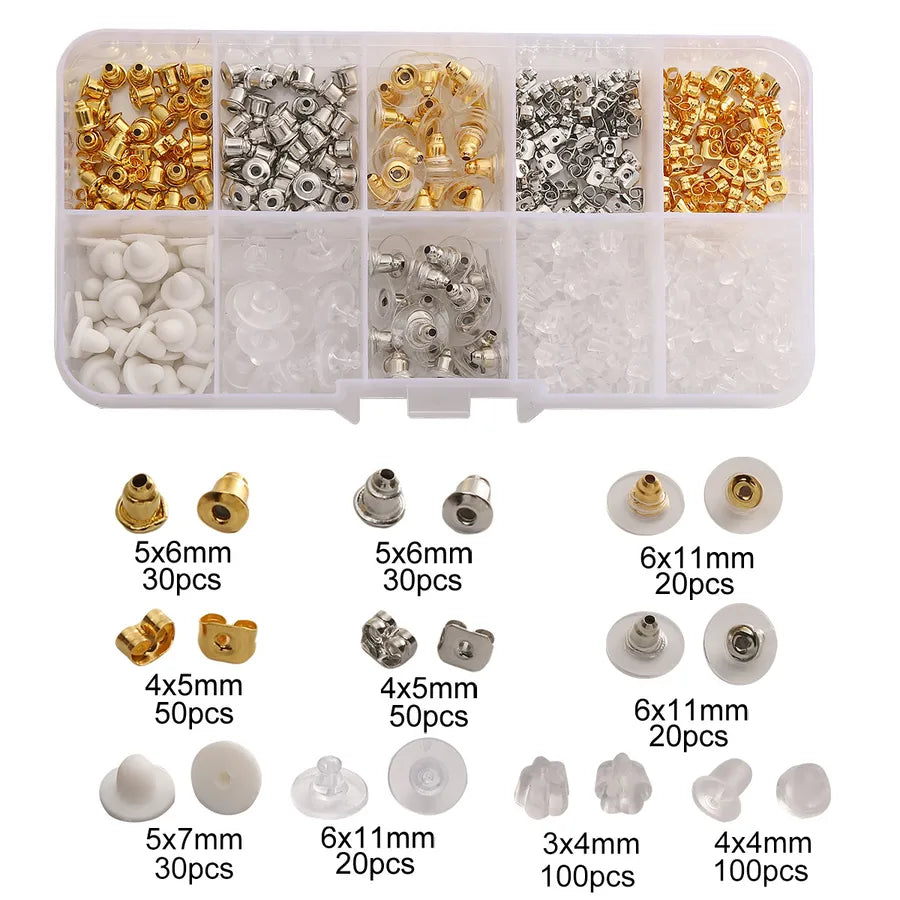 Handmade Beading Jewelry Accessories Kit Earring Hook Bracelet Necklace Material Tool Set Round Circle Chain Metal Simple Design