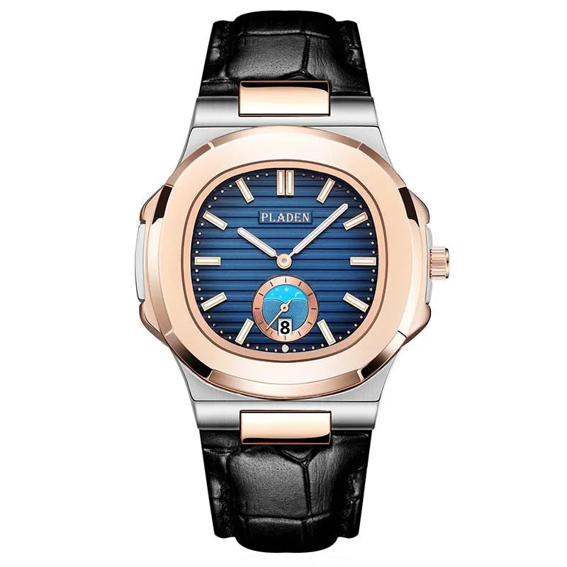 PLADEN Brand Watch hot Classic Men's High-end Fashion Business Stainless Steel Waterproof Quartz Watch