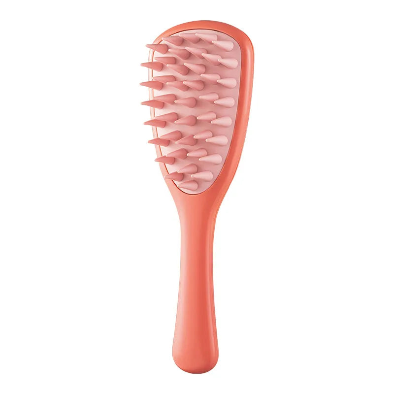 new ginkgo leaf shampoo massager silicone thick tooth belt handle shampoo comb long handle shampoo artifact