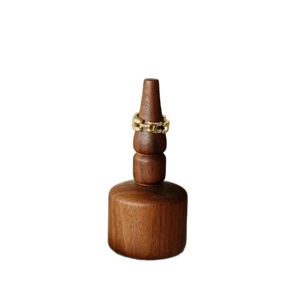 Retro Walnut Jewelry Display Stand Chinese Style Bracelet Earring Holder Ring Tray For Photography Accessories Showcase