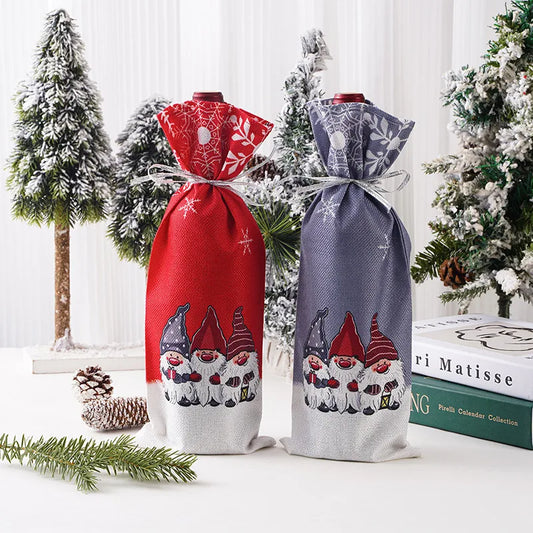 christmas fashion santa claus cloth banquet tableware
