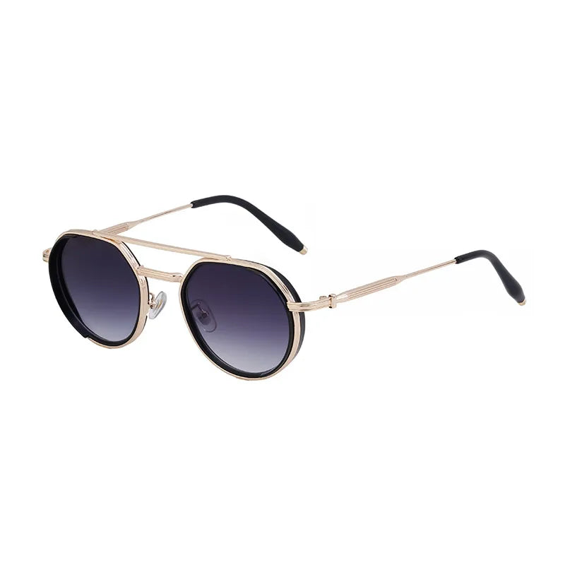 Simple Style Solid Color Pc Tinted Lenses Round Frame Full Frame Men's Sunglasses