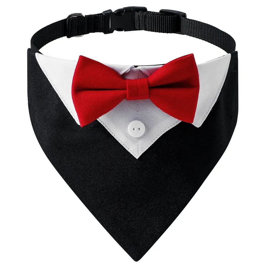 british style cotton bow knot pet scarf