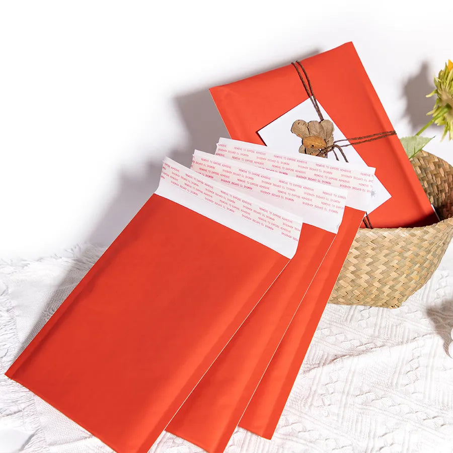simple style solid color kraft paper envelope bag