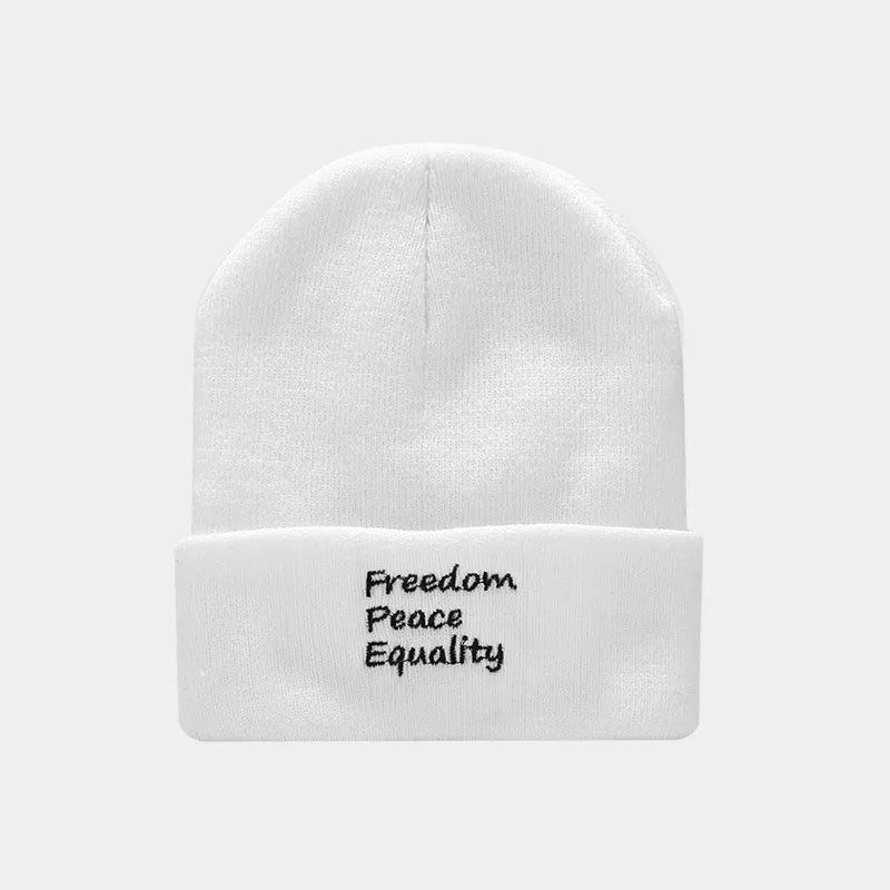 women's fashion letter rose embroidery crimping wool cap