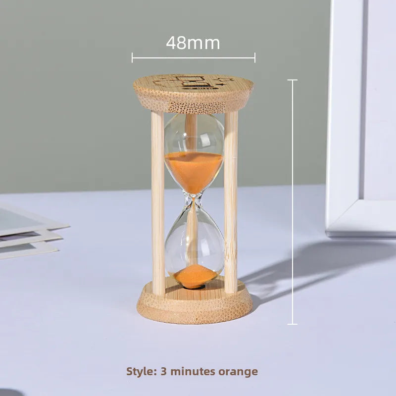 Creative bamboo fluorescent  timer home bedroom ornaments 1-30 minutes luminous time  high sense