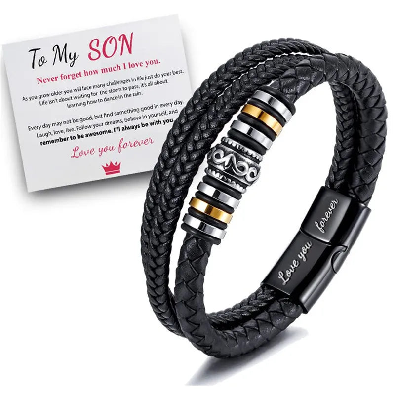 fashion geometric alloy braid men's bracelets