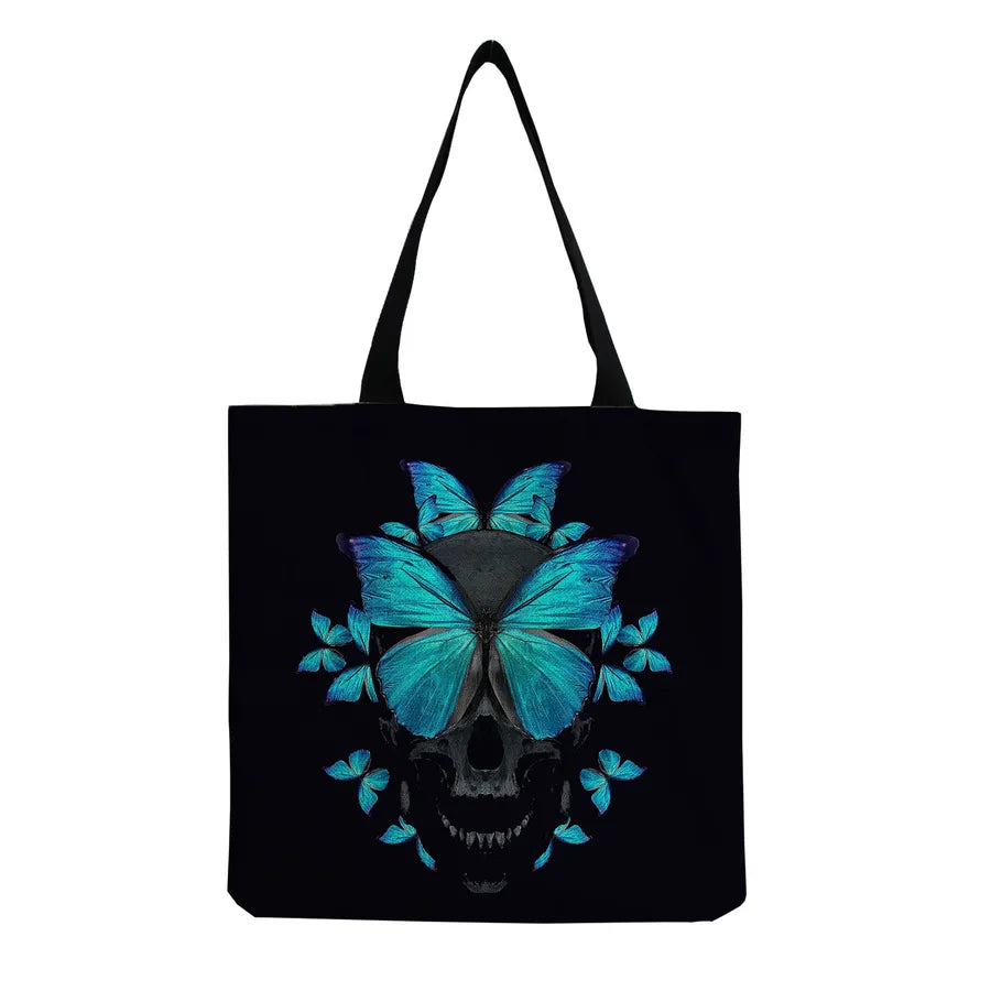 Unisex Casual Punk Skull Shopping bags