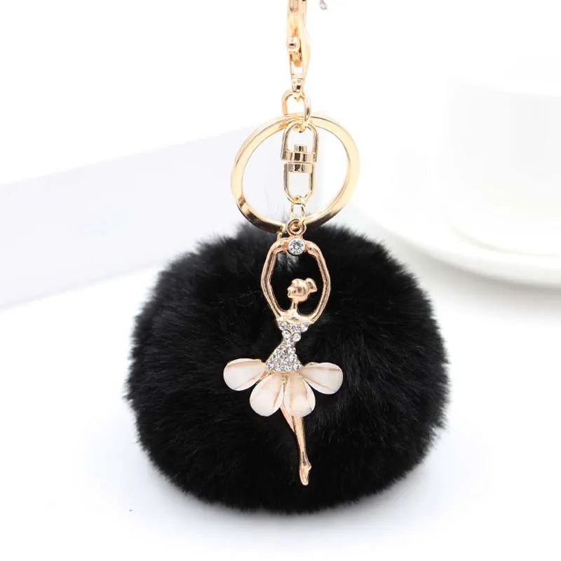 Basic Classic Style Human Plush Women's Bag Pendant Keychain