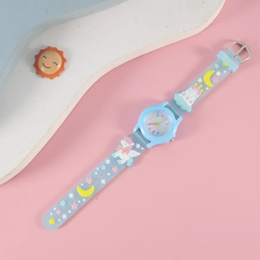 New PVC Color Case Cartoon Children's Quartz Watch Cute Creative Toy Watch Primary School Boys Girls Watch