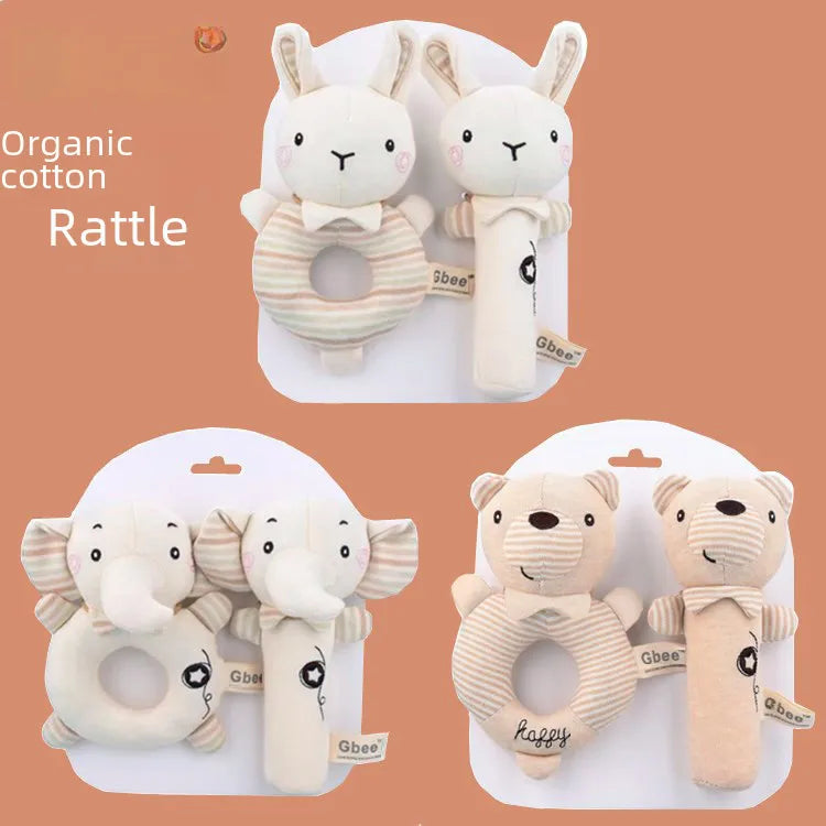 Gbee baby rattle plush toy early education animal round rattle doll baby soothing toy