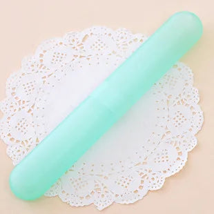 Candy color toothbrush box portable wash scrub toothbrush storage box for business trip wheat straw toothbrush box