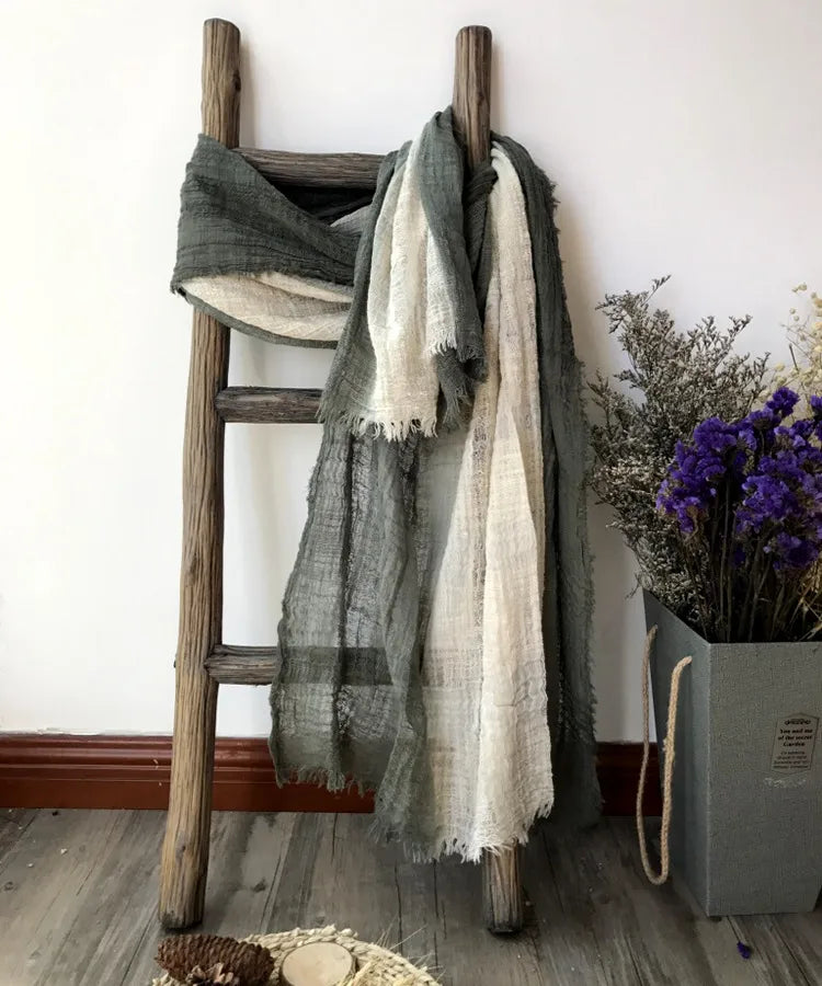 Unisex Simple Style Color Block Cotton Scarf