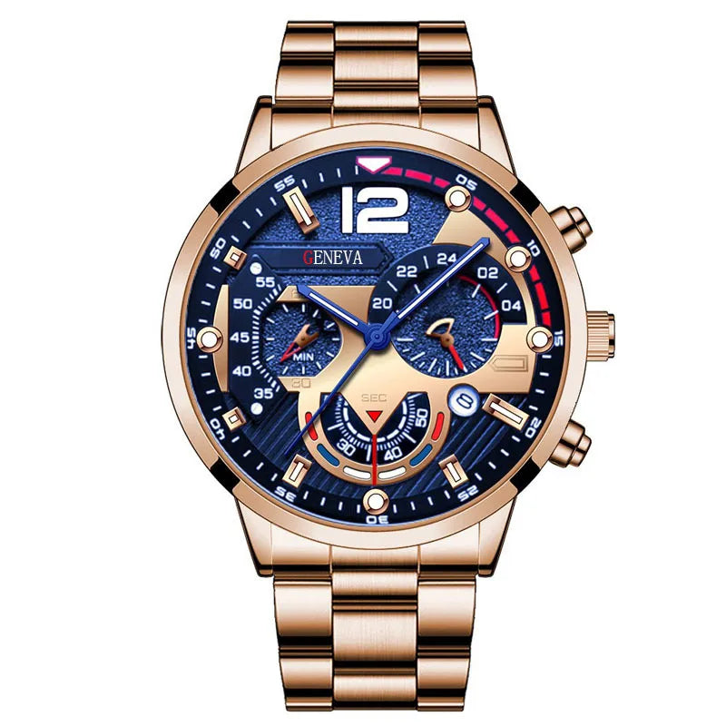 Casual Number Buckle Quartz Men's Watches