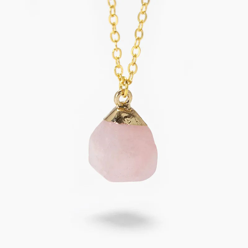 Sweet Geometric Alloy natural stone Pendant Necklace In Bulk