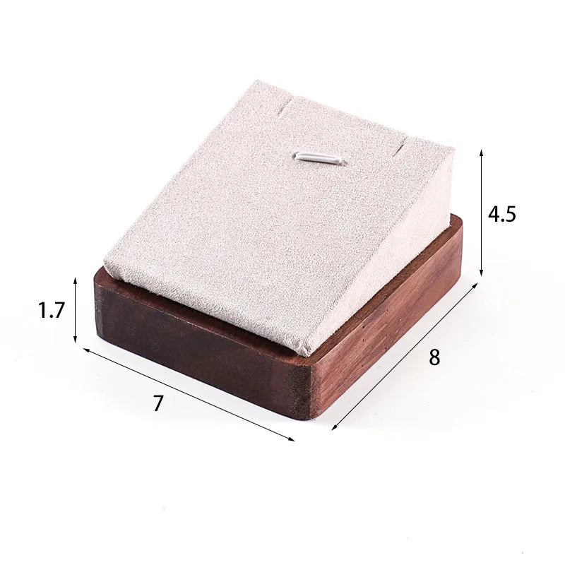 Modern Style Simple Style Classic Style Geometric Flannel Walnut Patchwork Jewelry Display