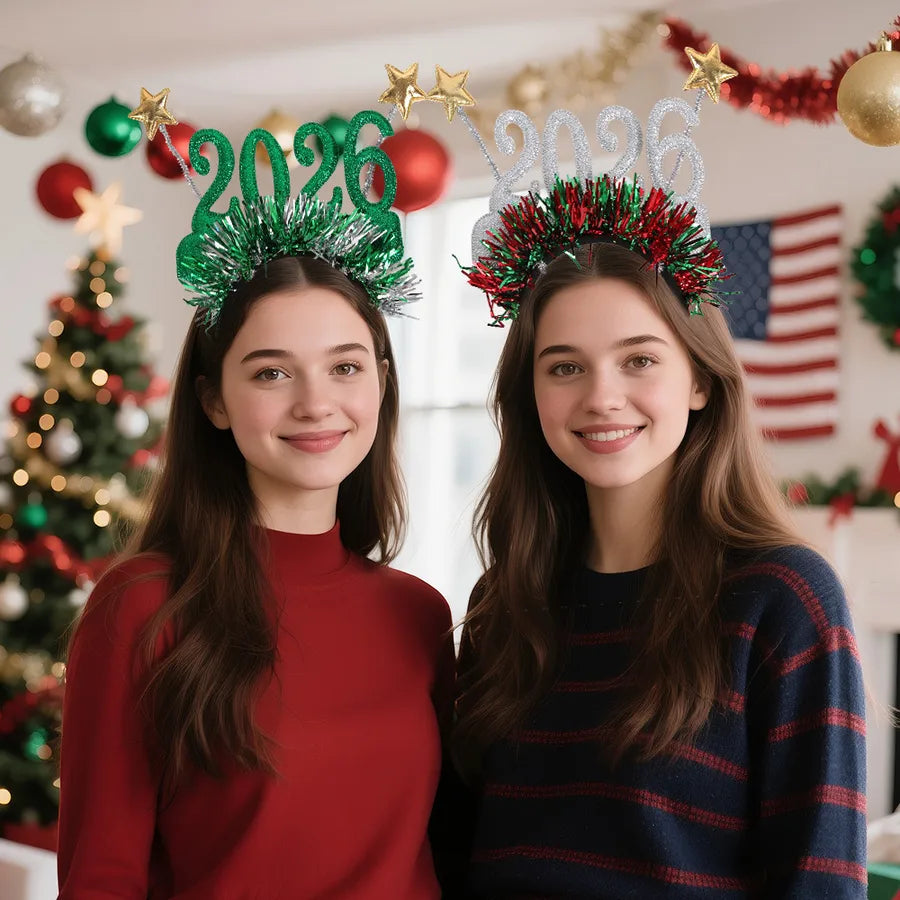 New Year Party Hat Band Christmas Decoration Star Color Stripe Headwear Countdown Celebration European American Style PET Material