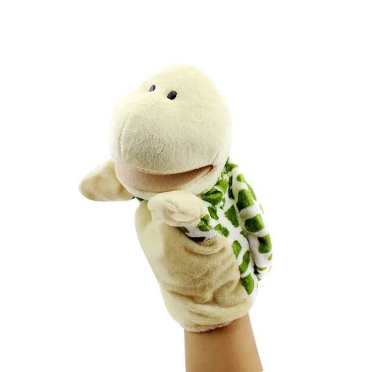 Can open mouth cartoon animal plush hand puppet parent-child toy mouth can move a variety of styles  spot mixed batch