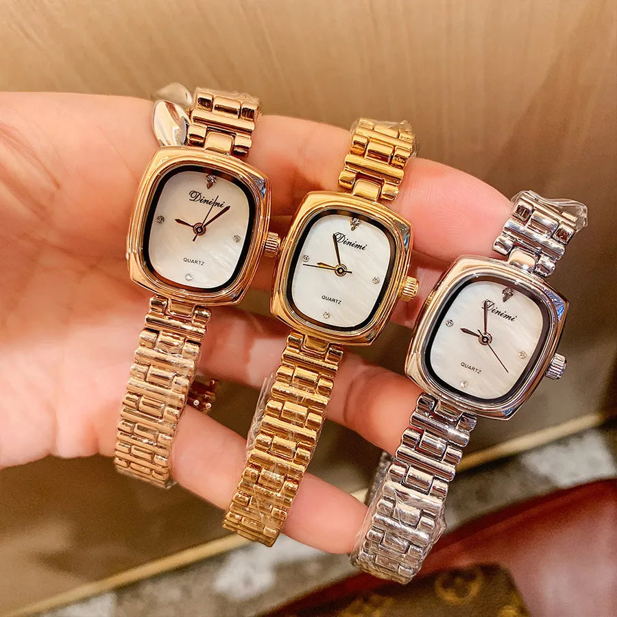 Simple Style Solid Color Jewelry Buckle Quartz Watch Women's Watches