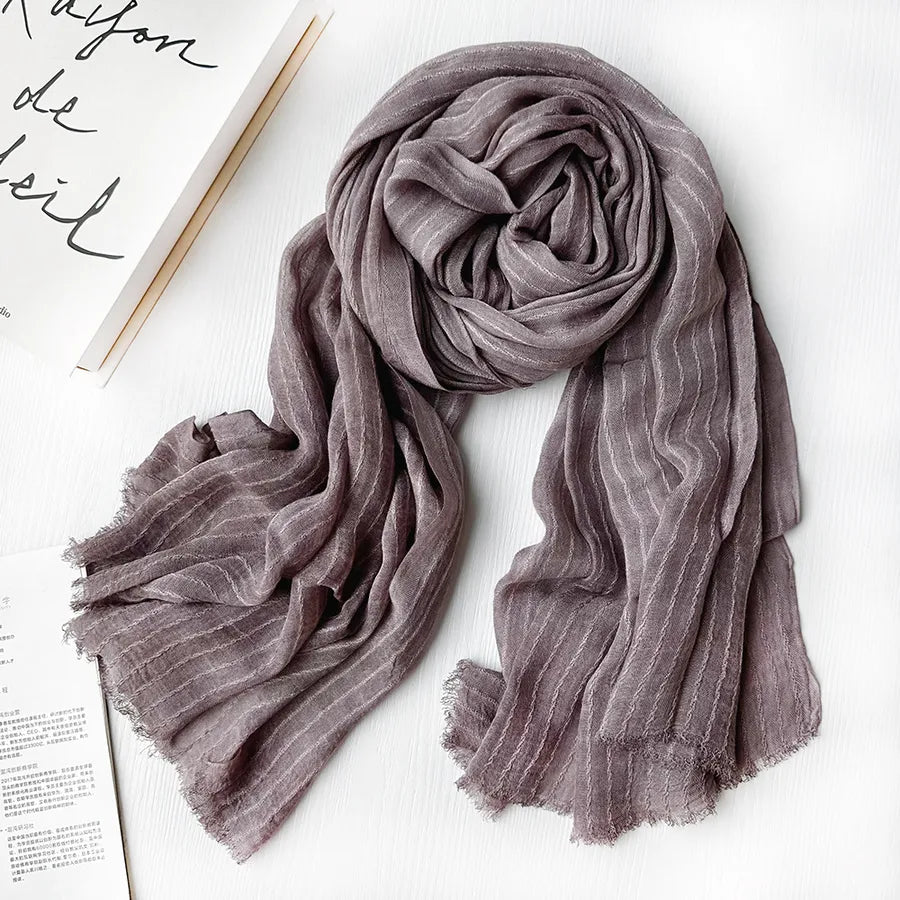 women's elegant gradient color cotton scarves & gloves